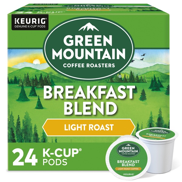 Green Mountain Coffee Roasters Light Roast Breakfast Blend Keurig K-Cup Pods, 24 CT