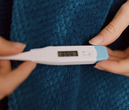 A digital thermometer.