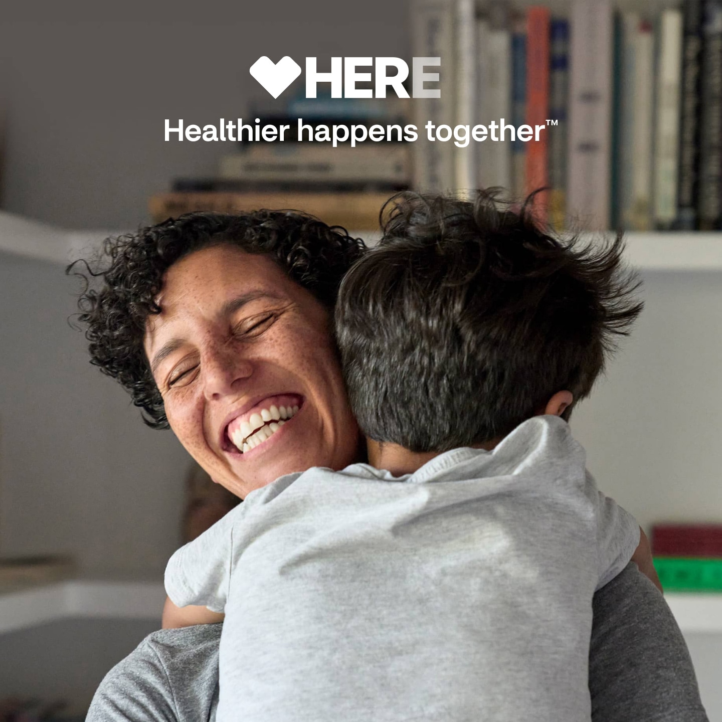 CVS heart, HERE logo for women’s health, Healthier happens together logo