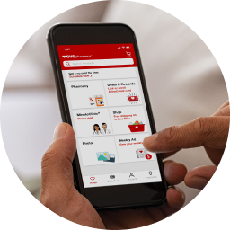 A patient enrolls in automatic prescription refills using the CVS app.