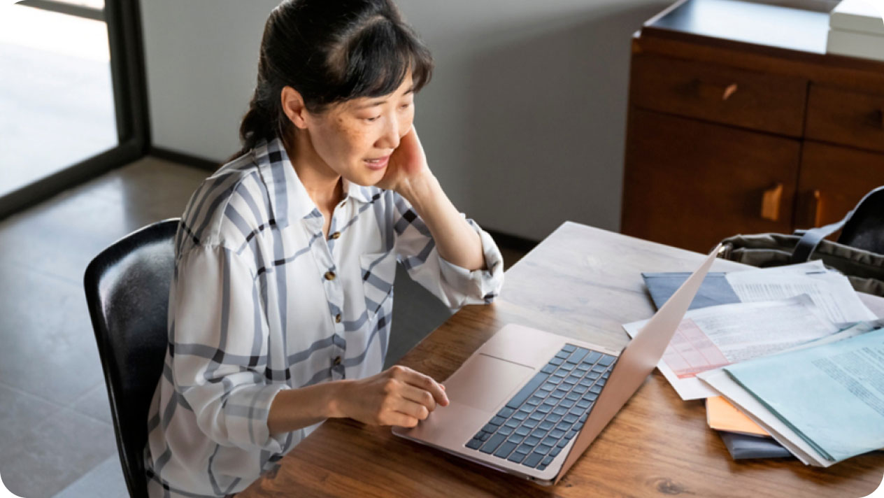 A CVS customer searches for prescription savings online.