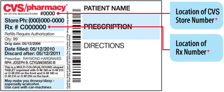 The Store Number Is At The Top Of The Prescription Label And